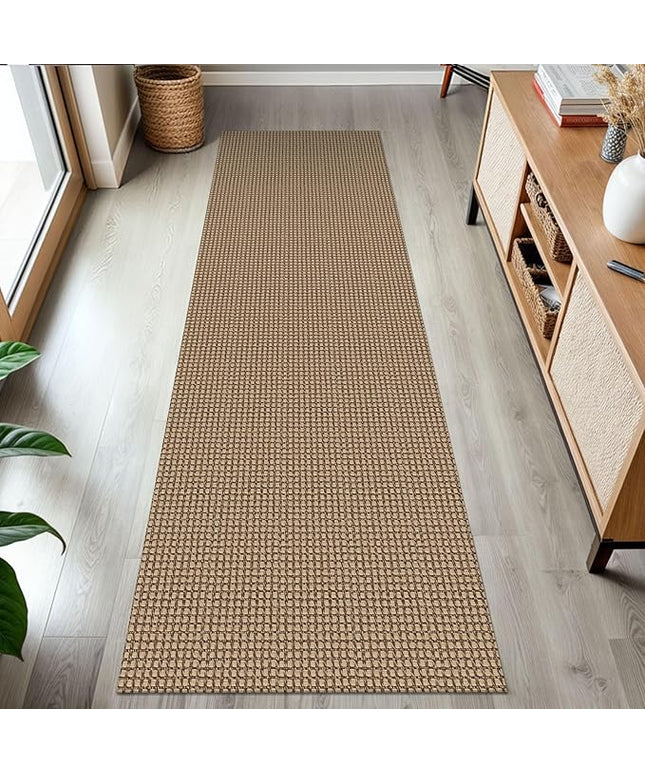 KOZYFLY Boho Runners for Hallways 2x7 ft Washable Kitchen Runner Non Slip Rubber Backed Hall Runners Cotton Entryway Runner Rugs Floor Carpet for Indoor Backdoor Bedroom Kitchen, Tan/Orange/Brown