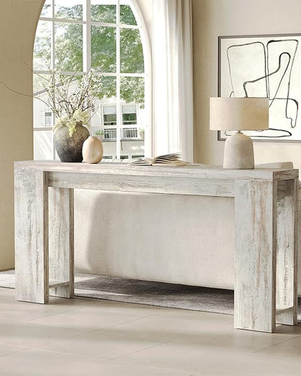 LITTLE TREE 70.9-Inch Entryway Table, Long Narrow Farmhouse Sofa Console Table for Living Room, Hallway