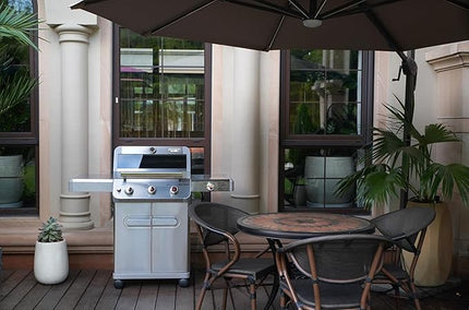 Monument Grills 3+1 Outdoor Barbecue Stainless Steel Propane Gas Grill, 3 Burners & 1 Side Burner 48,000 BTU Patio Garden Grill with Knob Controls, Mesa305
