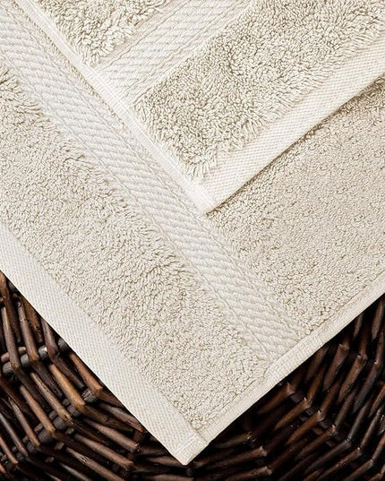 Superior Egyptian Cotton Pile 10 Piece Towel Set, Includes 2 Bath, 4 Hand, 4 Face Towels/Washcloths, Ultra Soft Luxury Towels, Thick Plush Essentials, Guest Bath, Spa, Hotel Bathroom, Cream