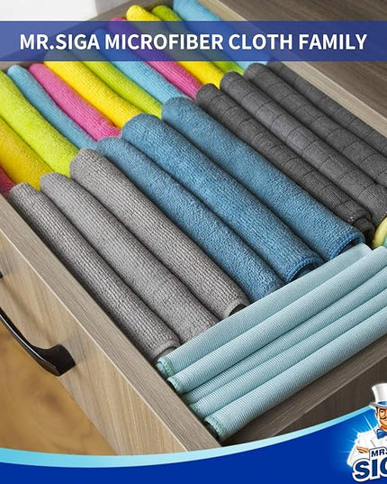 MR.SIGA Microfiber Cleaning Cloth, Pack of 24, Size:12.6" x 12.6"