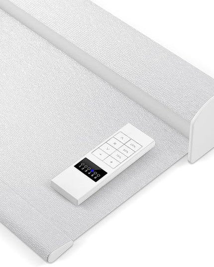 Zshine Motorized Blackout Window Blinds Customize Width (23-95 Inches) Remote Control Wireless and Rechargeable Roller Shades Blinds for Windows, Home, Office, Hotel, Club, Restaurant(82141E)