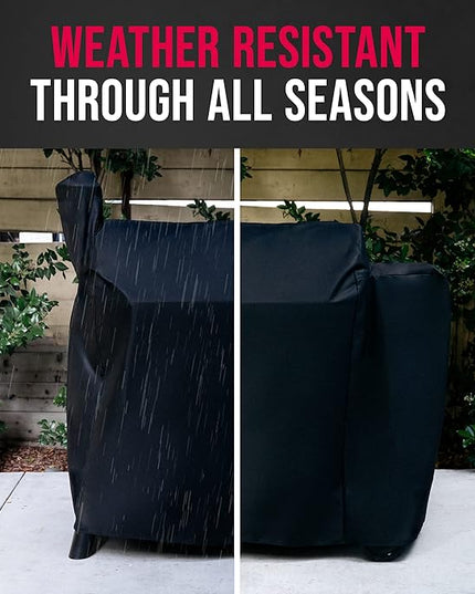 Grill Cover by Grillman, Black, 49 Inch, BBQ Outdoor Grill Covers, Charcoal & Gas Grills, Waterproof, Rip-Proof, Weather-Resistant, Anti-UV, Barbecue Cover for Weber, Genesis, Charbroil, Nexgrill, etc