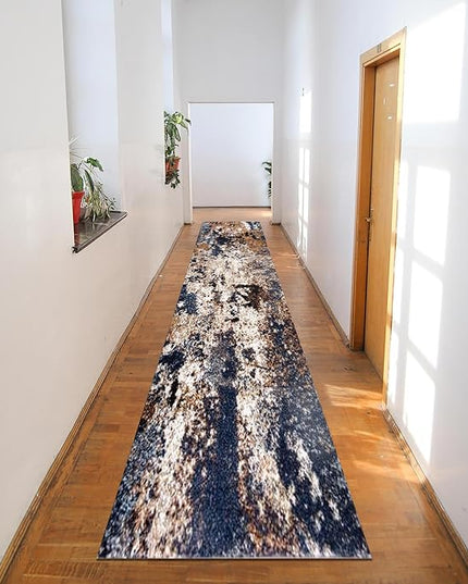 Keen Home Design Area Rugs - 2x20 Non-Shedding, Abstract Rugs for Kitchen, Living Room, Bedroom, Dining Room, Entryway - Size: 2'8" x 20', Multi