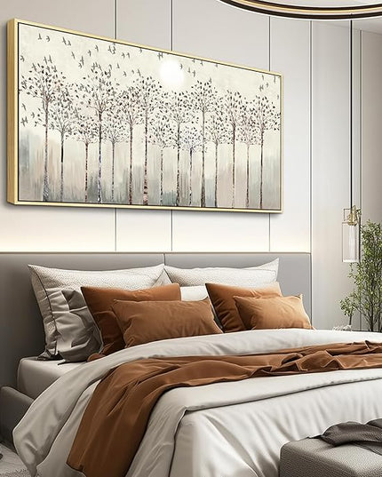 Scenery Abstract Wall Painting Framed Canvas Wall Art For Living Room Large Size Wall Decorations For Bedroom Office Wall Decor Pictures Artwork Canvas Prints Home Boho Wall Decor Natural Wood Framed