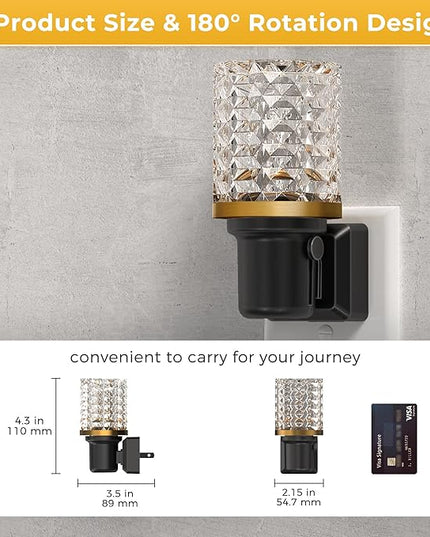 L LOHAS LED Night Light, 2 Pack Dimmable Night Lights Plug into Wall, Color Changing Nightlight RGB with Auto Light Sensor, 0-100LM Adjustable Brightness LED Night Light