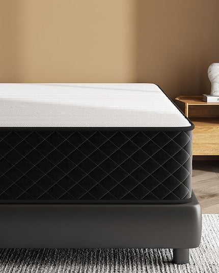 Queen Mattress, 14 Inch Hybrid Mattress with Pocket Springs and Memory Foam, Medium Firm Support, Motion Isolation, Breathable Comfort Layer, Mattress in a Box