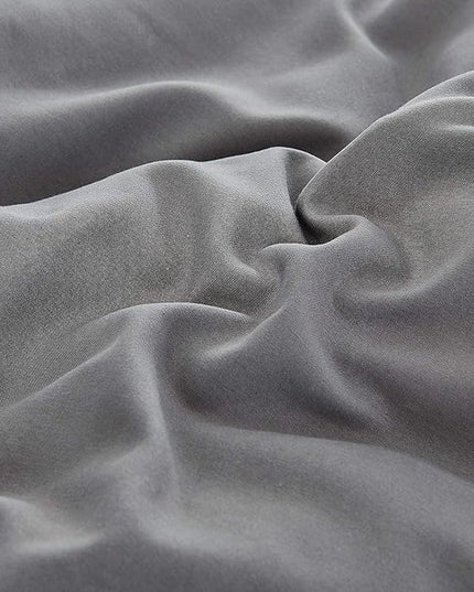 Houseri Dark Grey Comforter Set - Full Size Deep Comforter Quilt for Teen Boys & Girls - Minimalist Soft Solid Grey Bed Blanket