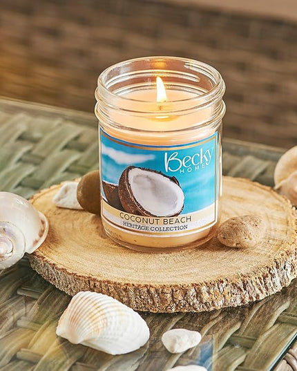 8oz Coconut Scented Candles for Home, 45 Hrs Soy Wax Candle, Aromatherapy Candle Gifts for Men and Women