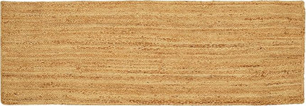 Jute Runner - Natural Fiber Hand Woven Boho Farmhouse Style 2x10 Foot Area Rug for Kitchen, Bedroom or Living Room - Braided Design Floor Decor