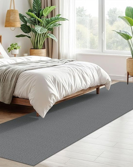 KOZYFLY Washable Runner Rug 2x10 ft Hallway Kitchen Runner Rugs with Rubber Backing Bobo Non Slip Entryway Runner Indoor, Long Carpet Runners for Hall Kitchen Entryway, Grey