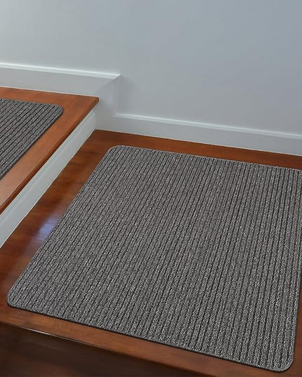 Beverly Rug Non-Slip Modern Rug 3x3 Solid Traditional Rubber Backing Machine Washable Soft Thin Indoor Area Rugs for Living Room Stain Resistant Non Shedding Casual Carpet (3 x 3 Gray)