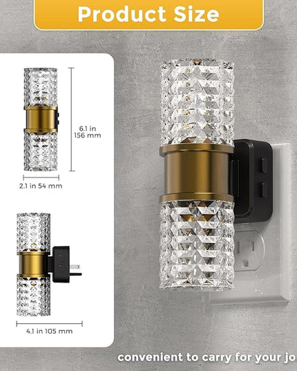 L LOHAS LED Night Light, Dimmable Night Lights Plug into Wall, 0-100LM Adjustable Brightness LED Night Light,Automatic Night Lights Plug in with Auto Light Sensor, for Bedroom Hallway Home Decor