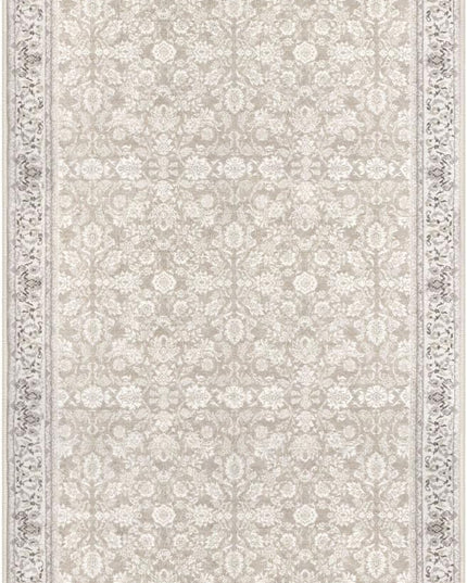 2x6 Washable Runner Rug for Hallways, Grey Begie Soft Neutral Vintage Kitchen Rugs with Non-Slip, Non-Shedding Distressed Floral Rug for Bedroom Kitchen Porch Laundry Entryway