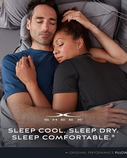 SHEEX Original Performance Cooling Pillowcases, Ultra-Soft Pillowcase Set, 2 Cooling Pillow Covers, Standard, Graphite