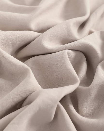 NTBAY Toddler Bedding Set - 4 Piece Soft and Breathable Crib Bedding Set for Boys and Girls, Includes Quilted Comforter, Fitted Sheet, Flat Top Sheet and Envelope Pillowcase, Taupe