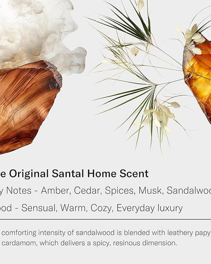 AromaTech Santal Aroma Essential Oil Blend: Luxury Hotel Inspired Aromatherapy with Amber, Vanilla, Cedar & Sandalwood for Ultrasonic Diffusers & Nebulizers - 4 fl oz, 120 mL