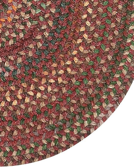 Capel American Heritage Red 9' 0" X 12' 0" Oval Braided Rug