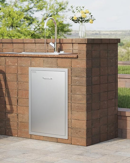 VEVOR Outdoor Kitchen Trash Drawer 19.7"W x 29"H x 15.7"D Inch Outdoor Kitchen Drawers Stainless Steel for Outdoor BBQ Island Kitchen