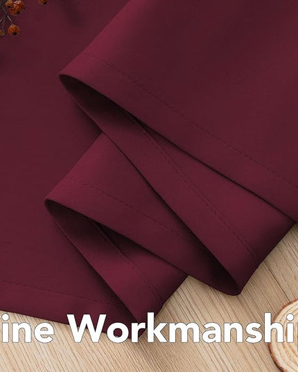 H.VERSAILTEX Christmas Blackout Curtains Thermal Insulated Blackout Curtains for Party- Antique Copper Grommet Top Window Drapes - Burgundy- 52" W x 72" L - (Set of 2 Panels)
