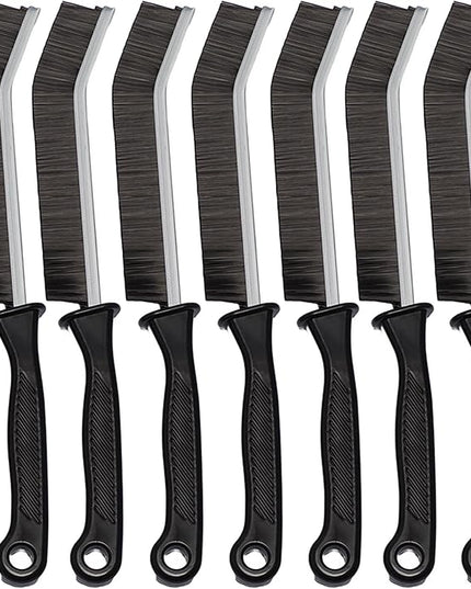 7 Pcs Hard Bristle Crevice Cleaning Brush Set - for Grout, Tight Spaces & Gap Cleaning, Deep Reach Narrow Scrubber Tools for Bathroom Tiles, Kitchen Sink, Window Tracks & Car Vents, Home Essentials