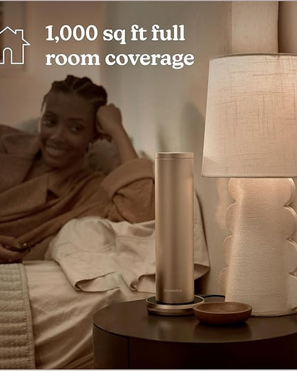 Homedics SereneScent Waterless Home Fragrance Diffuser, Use with Homedics SereneScent Oil (Sold Separately), Patented Air Diffusion Technology, Clean & Natural Fragrance, Enhances Mood, Champagne