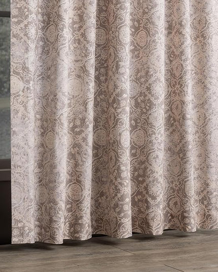 Maison d'Hermine Curtains for Living Room 100% Cotton 108 inch Length Two Panels Window Curtains for Bedroom with Loop & Rod Pockets - Imperfection - Fog, 50" W x 108" L