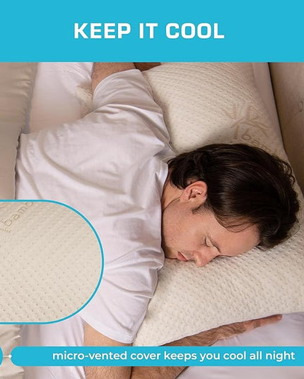 Xtreme Comforts Set of 2 Pillows for Sleeping Sleep Adjustable Shredded Memory Foam Pillows with Removable Cover | Support for Side, Back & Stomach Sleepers - Queen Size