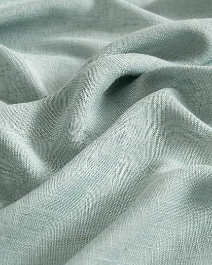 MIULEE Sea Green Linen Curtains 72 Inch Length for Bedroom Living Room, Soft Thick Linen Textured Window Drapes Semi Sheer Light Filtering Back Tab Rod Pocket Burlap Look Aqua Decor, 2 Panels