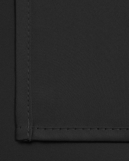 Yakamok 72 Inch Long Blackout Curtains for Bedroom, Thermal Insulated Grommet Drapes for Living Room, 38W x 72L, Black, 2 Panels