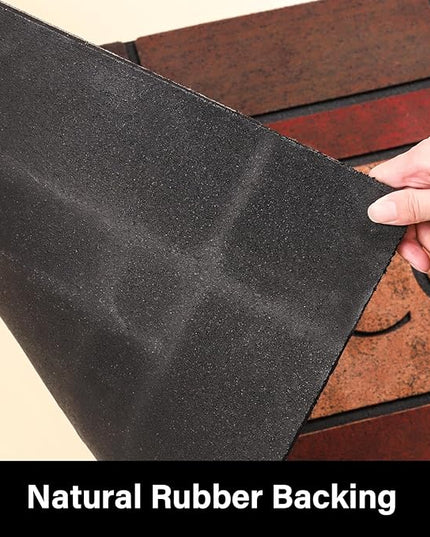 Large 47"x22" Heavy Duty Welcome Mat Outdoor with Non-Slip Rubber Backing - Durable Outdoor Door Mat for Front Door Entrance, Garage, Patio & High Traffic Areas（Welcome - Style3）
