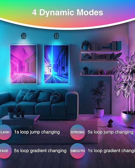 RGBW Christmas Spot Lights Indoor 6W Up Lights Indoor with Remote Control 16 Color Changing Uplighting Indoor 120V LED Spotlight Indoor Dimmable Uplights Indoor for Parties Plant Decor, 2 Pack