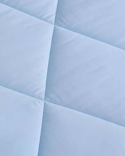 NTBAY Twin Comforter Set with Sheets, 5 Pieces Soft and Breathable Bedding Set, Twin Bed in a Bag, Down Alternative Comforter Set Solid Color All Season, Kids Bedding Set, Aqua