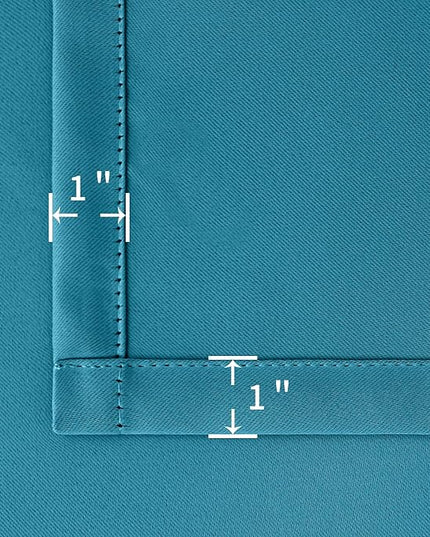 BGment Rod Pocket and Back Tab Blackout Curtains for Bedroom - Thermal Insulated Room Darkening Curtains for Living Room, 2 Window Curtain Panels (42 x 72 Inch, Peacock Blue)