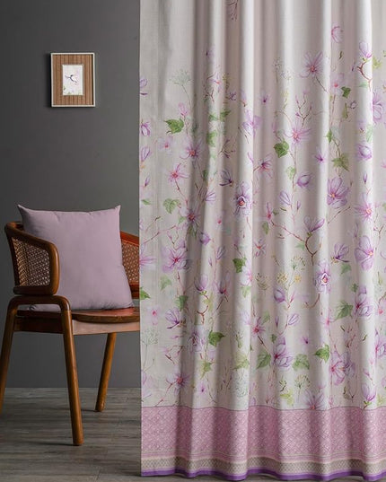 Maison d' Hermine Curtains for Living Room 100% Cotton 108 inch Length Two Panels Light Filtering Curtains for Bedroom Windows with Rod and Loop Pockets Drapes (Magnolia Mornings, 50" W x 108" L)