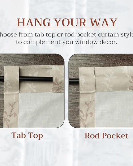 Maison d' Hermine Curtains for Living Room 100% Cotton 108 inch Length Two Panels Light Filtering Curtains for Bedroom Windows with Rod and Loop Pockets Drapes (Louxor Beige, 50" W x 108" L)