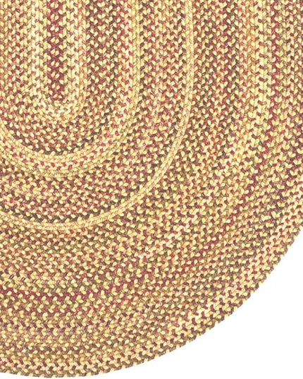 Capel American Heritage Harvest Gold 2' 0" X 8' 0" Runner Oval Braided Rug