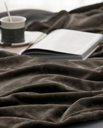 Bedsure GentleSoft Fleece Throw XL Blanket Brown - 300GSM Soft Lightweight Plush Cozy Blankets for Bed, Sofa, Couch, Travel, Camping, 50x70 inches