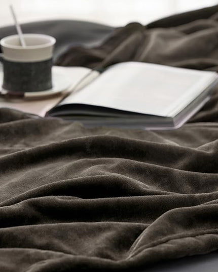 Bedsure GentleSoft Fleece Blankets Queen Size Brown - Bed Blanket Soft Lightweight Plush Fuzzy Cozy Luxury Microfiber, 90x90 inches