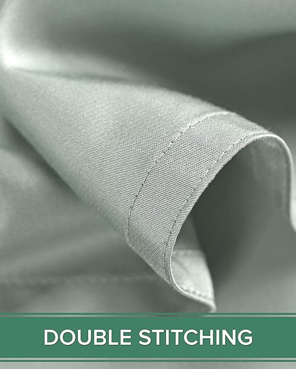 Pure Bamboo California King Sheets, Genuine 100% Organic Viscose Derived from Bamboo Bed Sheet Set, Soft & Cooling, Double Stitching, 2 Year Quality Promise (California King, Sea Glass)