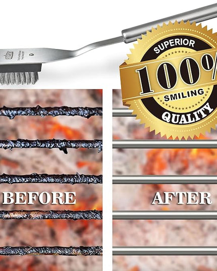 GRILLART Grill Brush and Scraper, Wire BBQ Grill Brush for Outdoor Grill, 16.5” Grill Cleaning Brush BBQ Grill Accessories, Safe Grill Cleaner Brush-Ideal Gift for Men/Dad BBQ Brush for Grill Cleaning