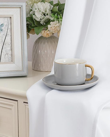 Simplebrand Pure White Window Valance for Kitchen 14 Inches Long 2 Panels Set, Light Filtering Valance Curtains for Living Room, Grommet Short Privacy Kitchen Curtains for Bedroom Kids Room, 40Wx14L