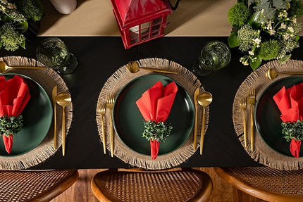 Disposable Linen-Feel Napkins For Christmas, 200 Red And 200 Green Guest Towels For Christmas Holiday Table Decor, 12" x 17", 400-Pack