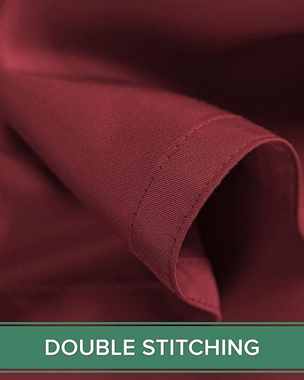 Pure Bamboo Queen Sheets, Genuine 100% Organic Viscose Derived from Bamboo Bed Sheet Set, Luxuriously Soft & Cooling, Double Stitching, 2 Year Quality Promise (Queen, Merlot)