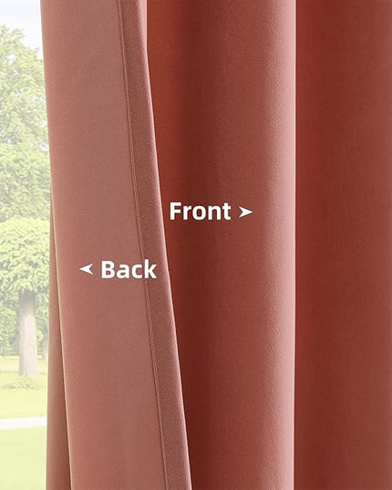 Joydeco Pink Velvet Curtains 96 inch Length 2 Panels, Luxury Blackout Rod Pocket Thermal Insulated Window Curtains, Super Soft Room Darkening Drapes for Living Dining Room Bedroom,W52 x L96 inches