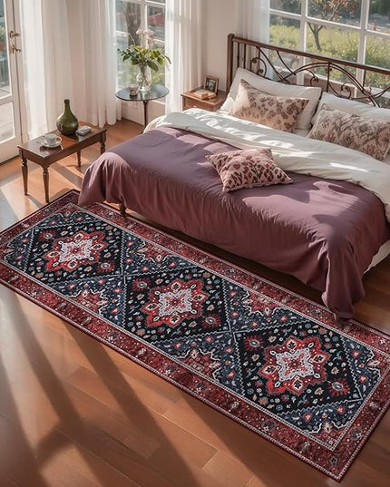 Ciicool 2x7ft Entryway Runner Rug, Washable Rug Non Slip Low Pile Pet Friendly Indoor Floor Long Carpet Hallway for Bathroom Kitchen Living Room Bedside