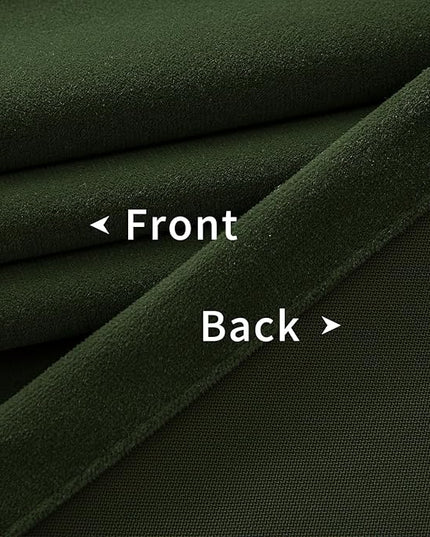 Joydeco Olive Green Velvet Curtains 72 inch Length 2 Panels, Luxury Blackout Rod Pocket Thermal Insulated Window Curtains, Super Soft Room Darkening Drapes for Living Room Bedroom,W52 x L72 inches
