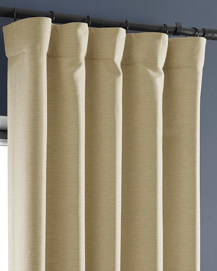 HPD Half Price Drapes Bellino Room Darkening Curtains 84 Inches Long Curtains for Bedroom & Living Room (1 Panel), 50W x 84L, Candlelight
