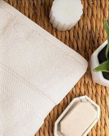 Superior Egyptian Cotton Pile 10 Piece Towel Set, Includes 2 Bath, 4 Hand, 4 Face Towels/Washcloths, Ultra Soft Luxury Towels, Thick Plush Essentials, Guest Bath, Spa, Hotel Bathroom, Cream