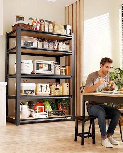 71"H-35"W Garage Shelving-2050LBS 5 Tier Storage Shelves,Adjustable Heavy Duty Metal Shelving Unit and Storage Large Rack,Utility Steel Shelf For Shop Warehouse Industrial Pantry Basement 71"x35"x16"